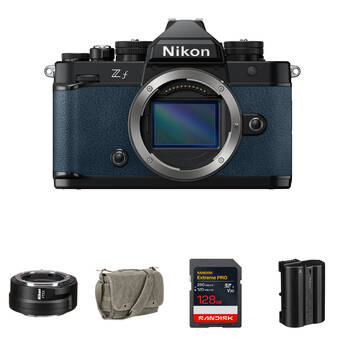 Nikon Zf Mirrorless Camera with FTZ II Mount Adapter and Essentials+ Kit (Blue)