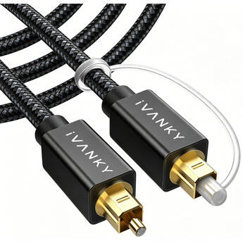 iVANKY Optical TOSLINK Audio Cable (15', Gray/Black)