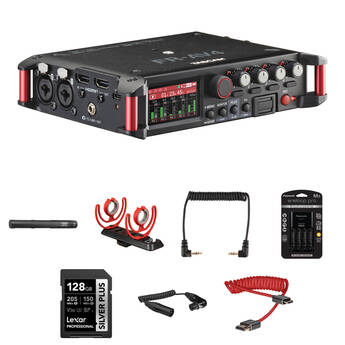 TASCAM FR-AV4 32-Bit-Float Field Recorder On-Camera Kit