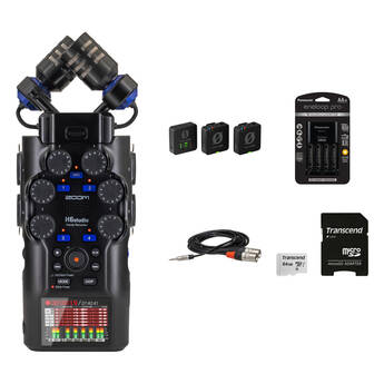 Zoom H6studio 6-Track Handy Recorder with 32-Bit Float Recording and Wireless Kit