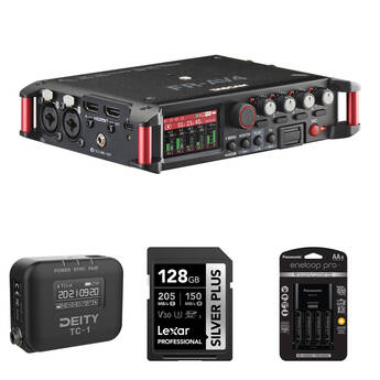 TASCAM FR-AV4 32-Bit-Float Field Recorder with Timecode Kit