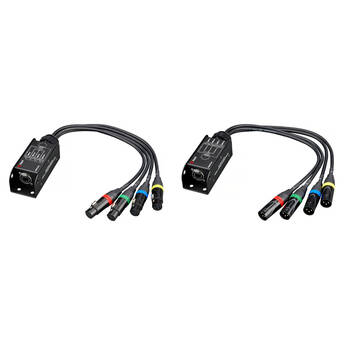 Kopul Four-Channel XLR Male Fanout and Female Fanout to RJ45 Network Extender Kit