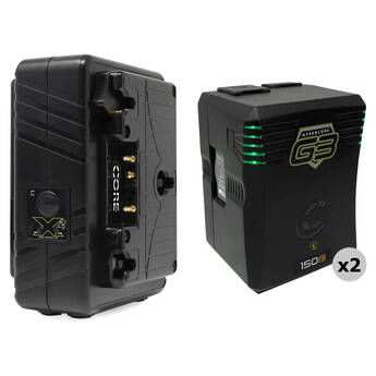 Core SWX Hypercore G3 150G 2-Battery Kit with GPM-X2A Mini Dual Charger (Gold Mount)