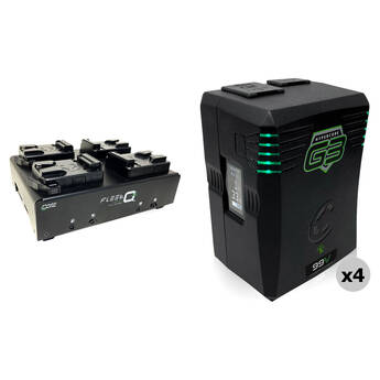 Core SWX Hypercore G3 99V 4-Battery Kit with Fleet Q4 Mini Quad Charger (V-Mount)