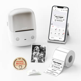 NIIMBOT B2 Pro Portable Thermal Label Printer (Silver)