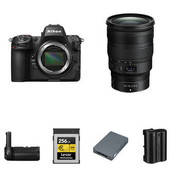 Nikon Z8 Mirrorless Camera with 24-70mm f/2.8 Lens and Performance Kit