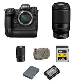 Nikon Z9 Mirrorless Camera with 28-75mm f/2.8 and 70-180mm f/2.8 Lenses and Essentials+ Kit