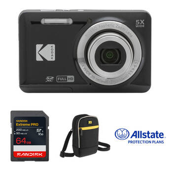 Kodak PIXPRO FZ55 Digital Camera with Deluxe Kit (Black)