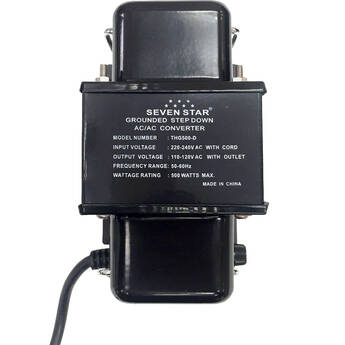 Sevenstar 500W 220V-to-110V Grounded Step Down Transformer