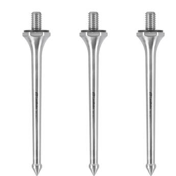 Leofoto TFS-US-L 3/8" Extra-Long Spikes, No Rubber Caps (5.43", Set of 3)