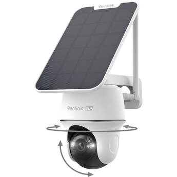 Reolink Argus B440 UHD 4K Solar-Powered Outdoor Wireless Wi-Fi Pan & Tilt Camera with Auto-Tracking, Night Vision & Spotlights