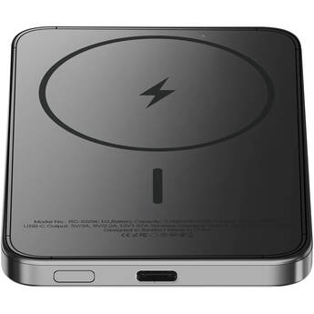 ReelCharge Semi-Solid State Wireless Power Bank (5000mAh, Gray)