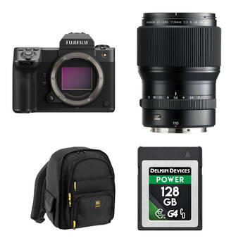 FUJIFILM GFX 100II Medium Format Mirrorless Camera with 110mm f/2 Lens and Basic Bundle