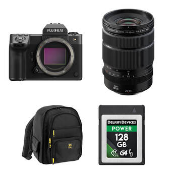 FUJIFILM GFX 100II Medium Format Mirrorless Camera with 20-35mm f/4 Lens and Basic Bundle