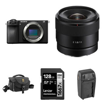 Sony a6700 Mirrorless Camera with 11mm f/1.8 Lens and Basic Bundle