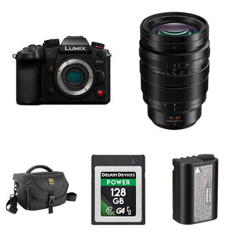 Panasonic LUMIX GH7 Mirrorless Camera with 10-25mm f/1.7 Lens and Essentials+ Kit (Black)