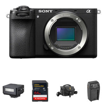 Sony a6700 Mirrorless Camera with Mini Flash Kit