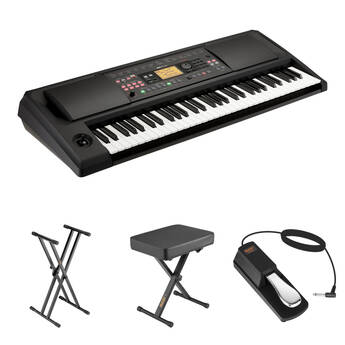 Korg EK-50 L 61-Key Arranger Keyboard Kit with Stand, Bench, and Pedal