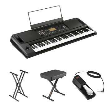 Korg EK-50 61-Key Arranger Keyboard Kit with Stand, Bench, and Pedal