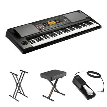 Korg EK-50 CSA 61-Key Arranger Keyboard Kit with Stand, Bench, and Pedal
