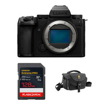 Panasonic LUMIX S5 IIX Mirrorless Camera Body with Accessories Kit