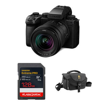 Panasonic LUMIX S5 IIX Mirrorless Camera with 20-60mm Lens and Basic Bundle