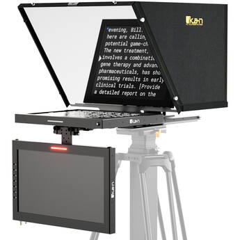 ikan Aura Professional 17" SDI/HDMI PTZ Teleprompter with Widescreen Talent Monitor