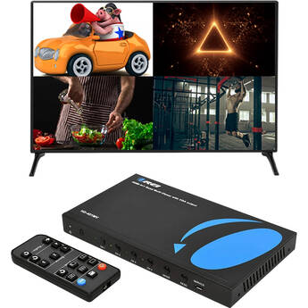 OREI 4-Port HDMI Seamless Switch with Multiviewer and Audio Extract