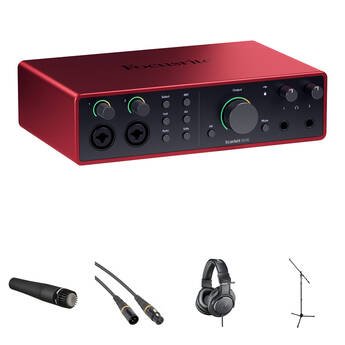 Focusrite Scarlett 16i16 USB-C Audio/MIDI Interface Guitar Recording Kit (4th Generation)
