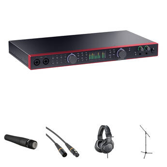 Focusrite Scarlett 18i20 USB-C Audio/MIDI Interface Guitar Recording Kit (4th Generation)