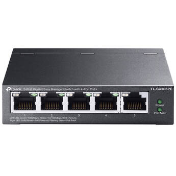 TP-Link TL-SG205PE 5-Port Gigabit PoE+ Compliant Managed Network Switch