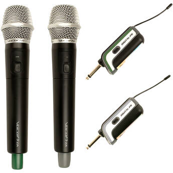 VocoPro DPR-DUAL-1 2-Person Handheld Plug-In Wireless Microphone System (G, H: 900 MHz)