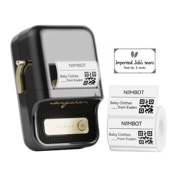 NIIMBOT B21 2" Portable Thermal Label Printer (Black)