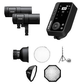 Profoto B30 Flash with Connect Pro Remote for FUJIFILM (2-Light Essential Stills Kit)