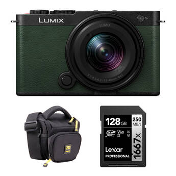 Panasonic LUMIX S9 Mirrorless Camera with 18-40mm f/4.5-6.3 Lens and Basic Bundle (Dark Olive)