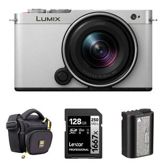 Panasonic LUMIX S9 Mirrorless Camera with 18-40mm f/4.5-6.3 Lens and Essentials+ Kit (White/Silver)