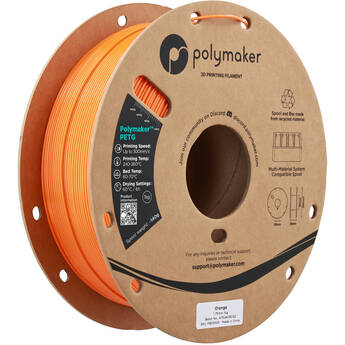 Polymaker 1.75mm PolyLite PETG Filament(1kg, Orange)