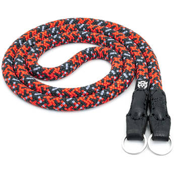 Owlkrown 55" Classic Round Rope Camera Strap (Blaze, Polished Split Ring)