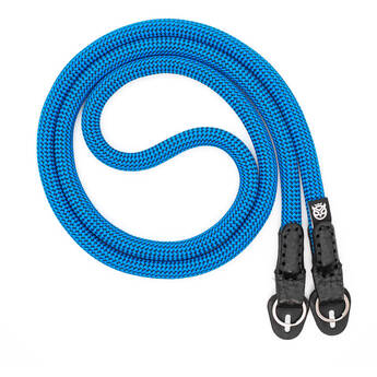 Owlkrown 30" Classic Round Rope Camera Strap (Diamond Blue, Polished Split Ring)