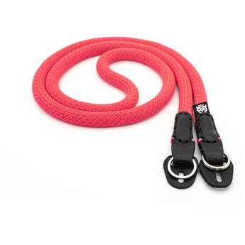 Owlkrown 45" Classic Round Rope Camera Strap (Pixel Pink, Polished Split Ring)
