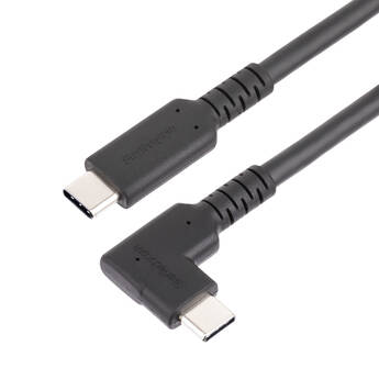 StarTech Rugged USB-3 1 Gen2 100W Right Angled Cable (3.3', Black)