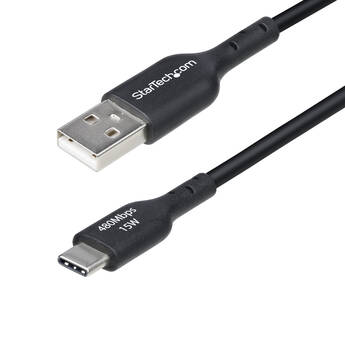 StarTech USB-A To C Cable M-M USB 2.0 Cable (3', Black)