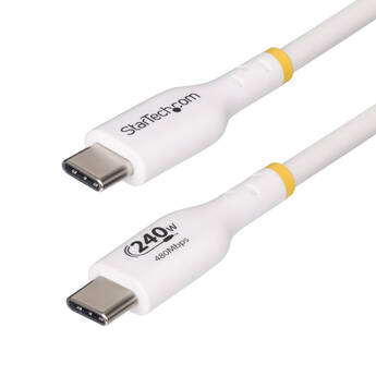 StarTech 240W USB-C Charging Cable (White, 3')
