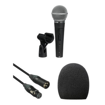 Shure SM58S Microphone, Windscreen, and Cable Kit