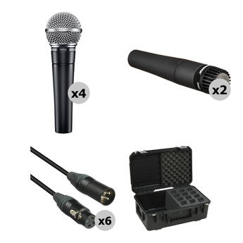 Shure SM58 and SM57 Microphone Band Kit with Cables and Case