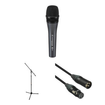Sennheiser E 845 Supercardioid Vocal Mic with Boom Stand and Cable