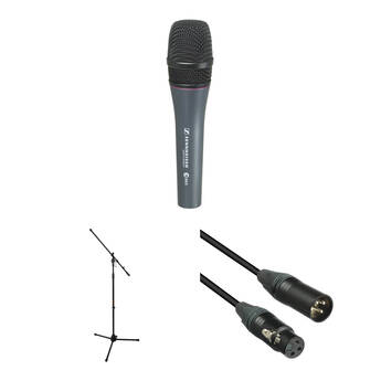 Sennheiser E 865 Handheld Condenser Microphone Kit with Tripod Boom Stand and Cable