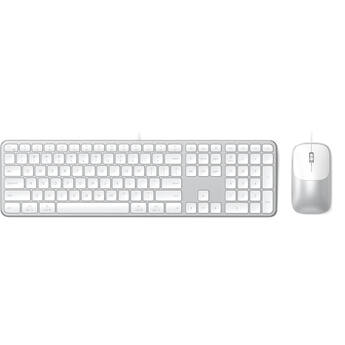 Satechi Slim CLX3 Wired Keyboard & Mouse Combo (Silver)