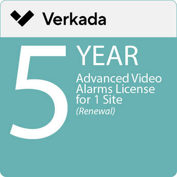 Verkada 5-Year Advanced Video Alarms License for 1 Site (Renewal)