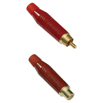 Amphenol RCA FEMALE CONNECTOR/MALE CONNECTR/RED